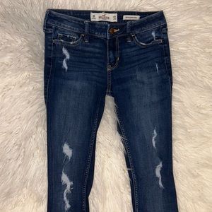 Hollister Dark-Wash Low-Rise Super Skinny Jeans